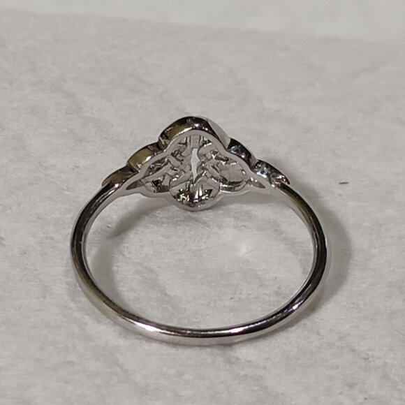 NWOT Vintage Silver Celtic Knot Infinity Love Knot Ring Size 7.5 - Picture 9 of 12